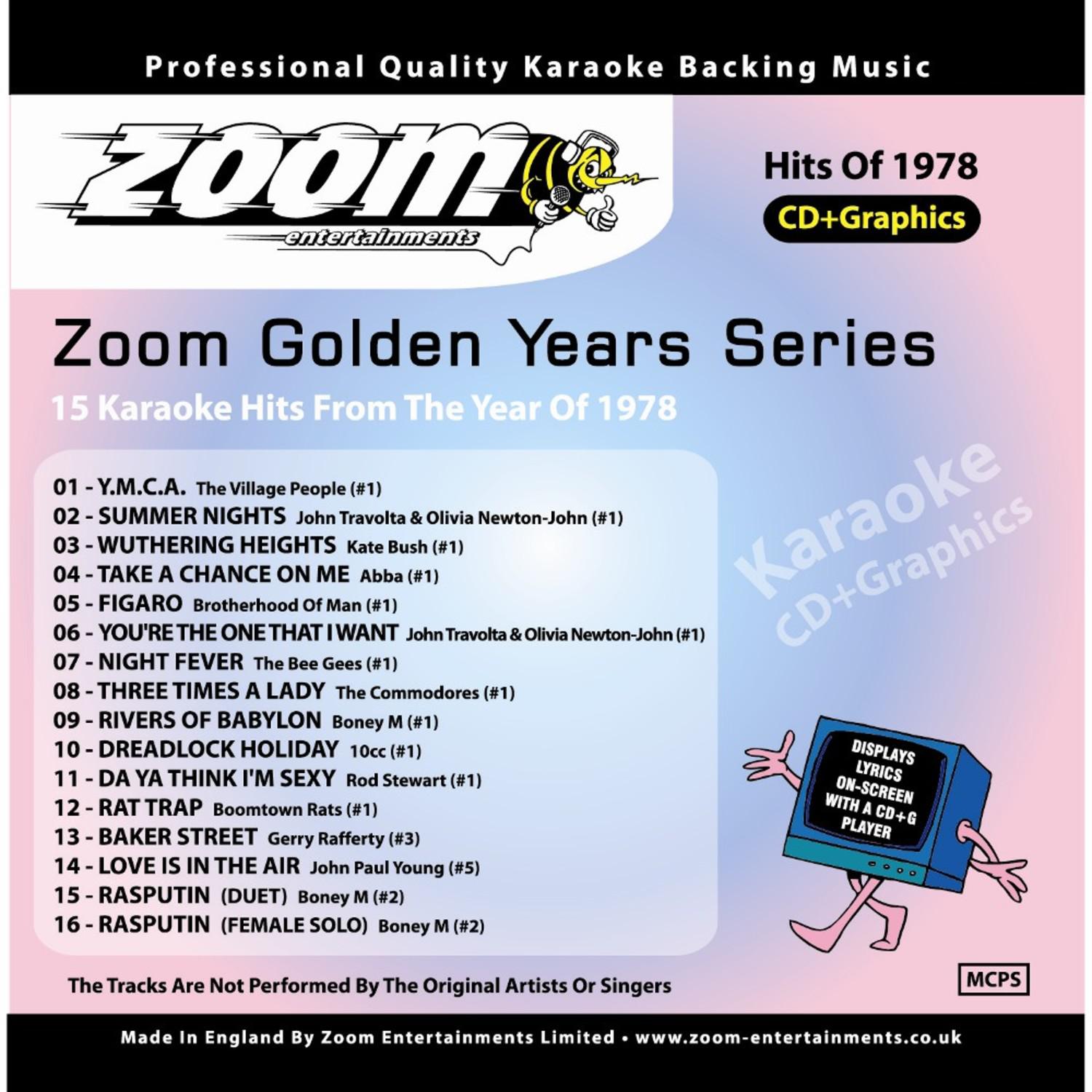 Zoom Karaoke Golden Years 1978
