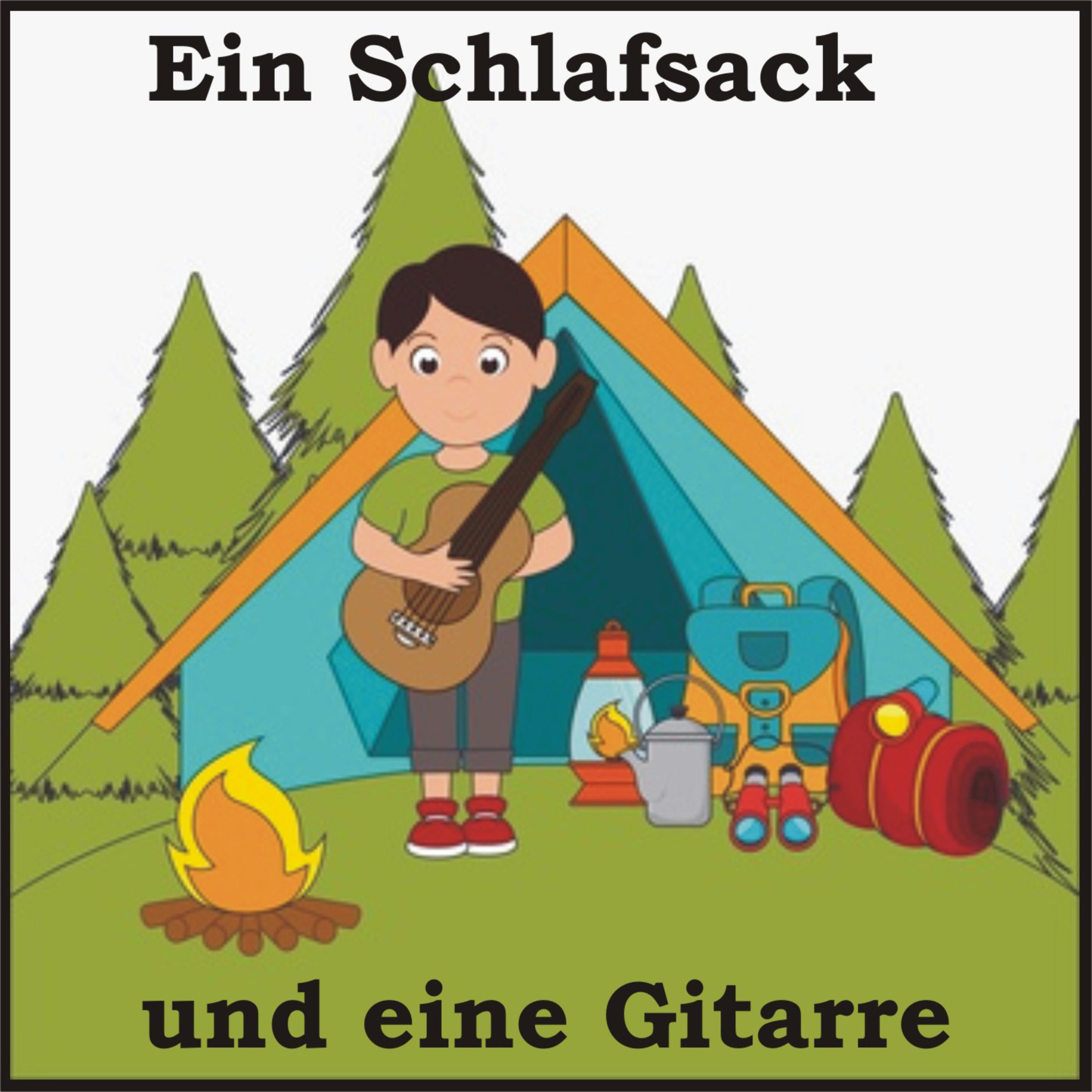 Ein Schlafsack und eine Gitarre