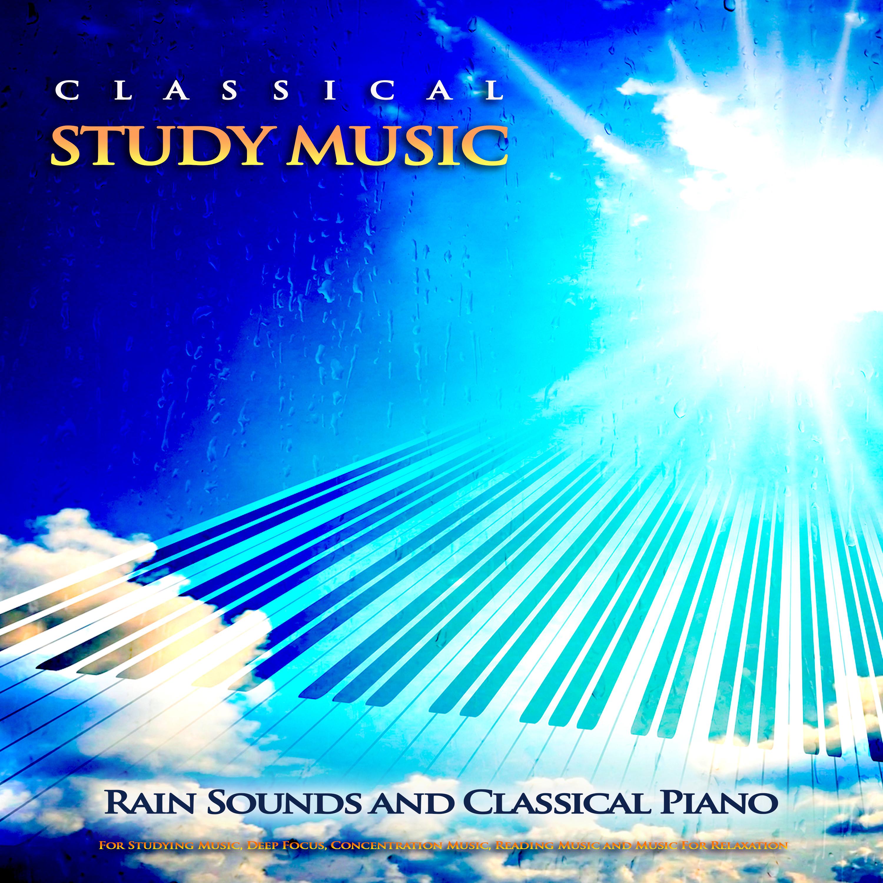 La Fille Aux Cheveux - Debussy - Classical Piano Music and Rain Sounds - Classical Study Music