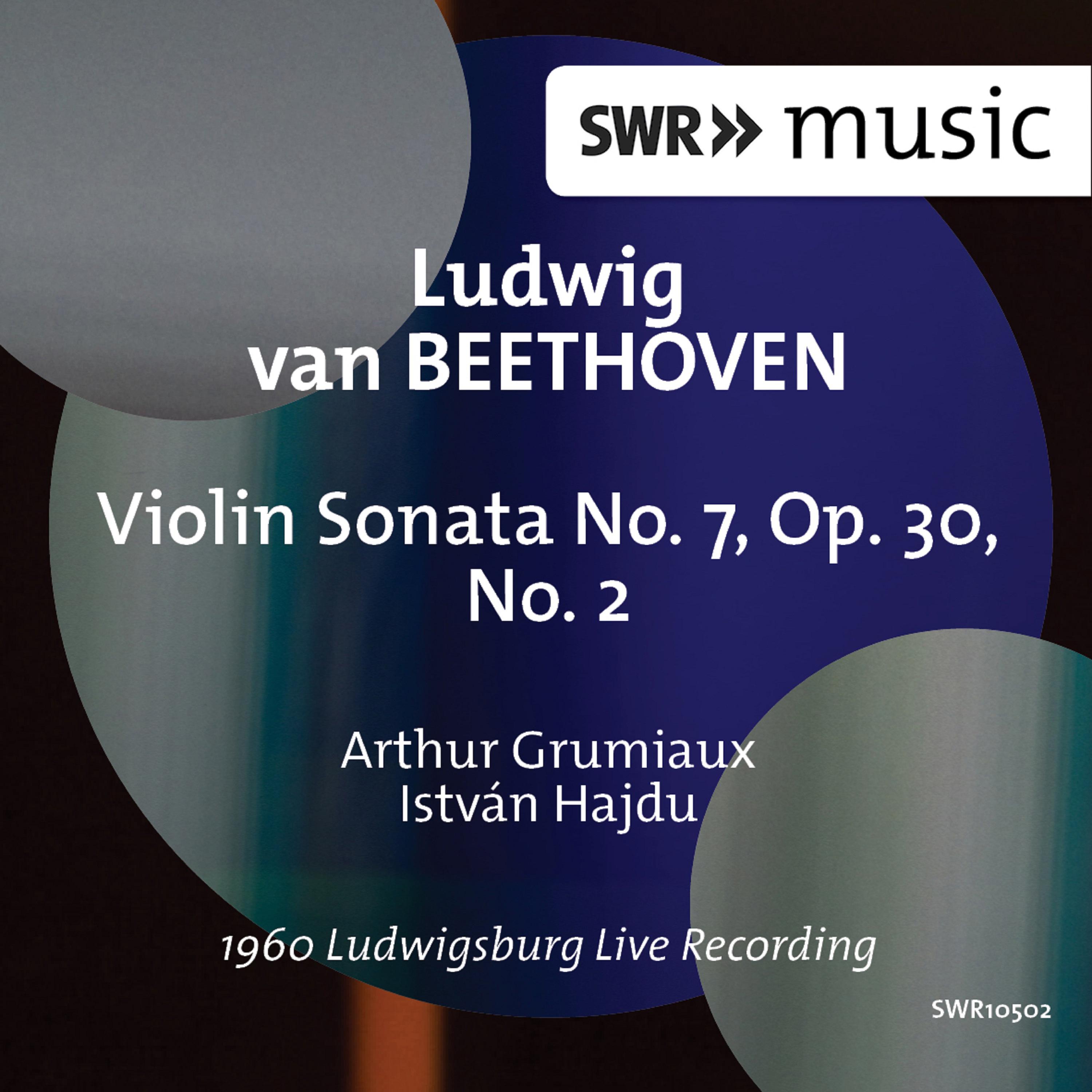 BEETHOVEN, L. van: Violin Sonata No. 7 (Grumiaux, Hajdu) (1960 live recording)