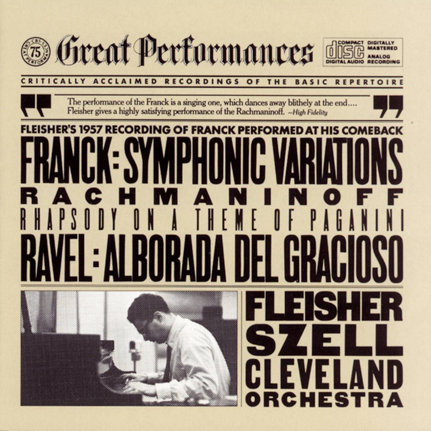 Rachmaninoff:  Rhapsody on a Theme of Paganini;  Franck:  Symphonic Variations for Piano and Orchestra; Ravel:  Alborada del Gracioso