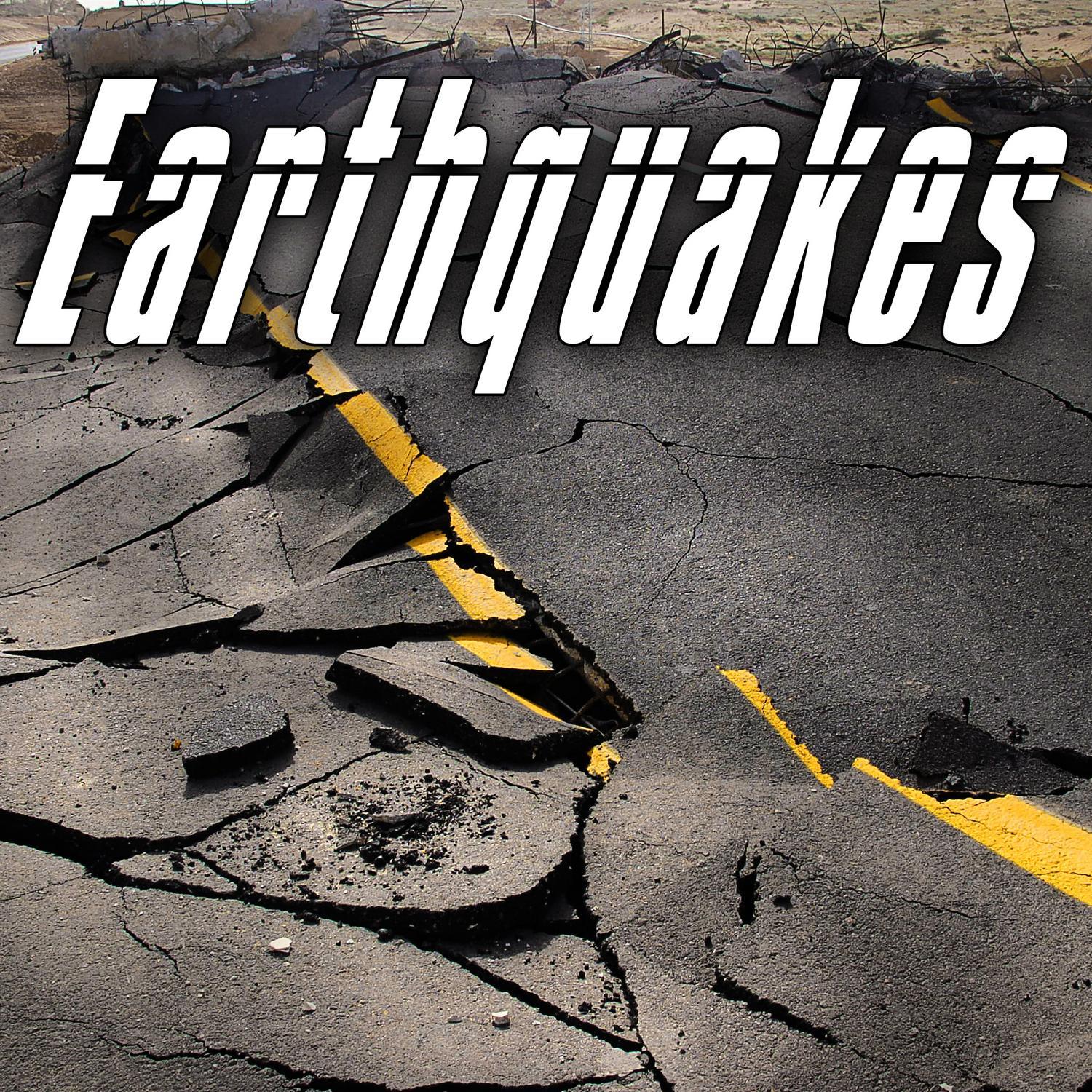 Ground Cracks During Earthquake with Rocks Crashing