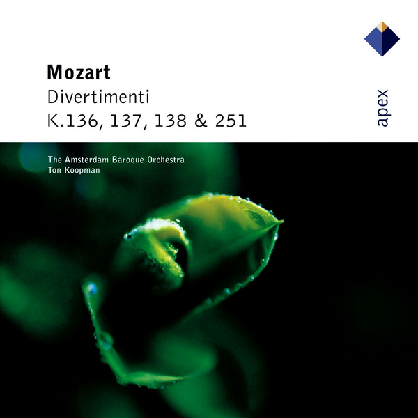 Mozart : Divertimenti K136, K137, K138 & K251  -  Apex
