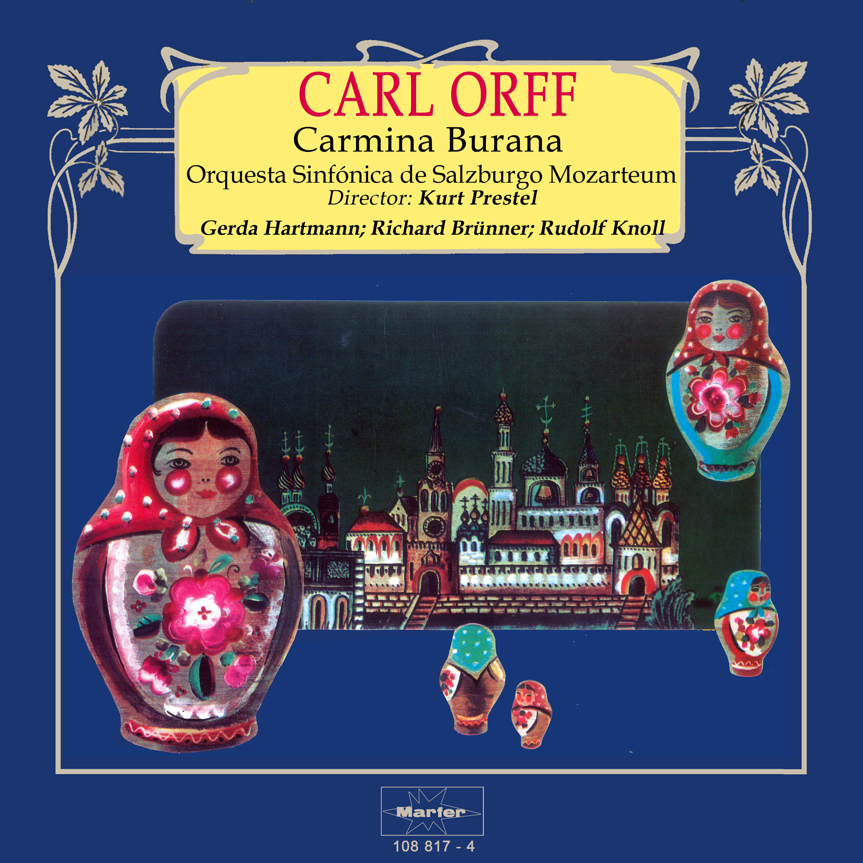 Carmina Burana para orquesta, coro, soprano, tenorio y bari tono, " Corte del amor": No. 16, Dies, nox et omnia