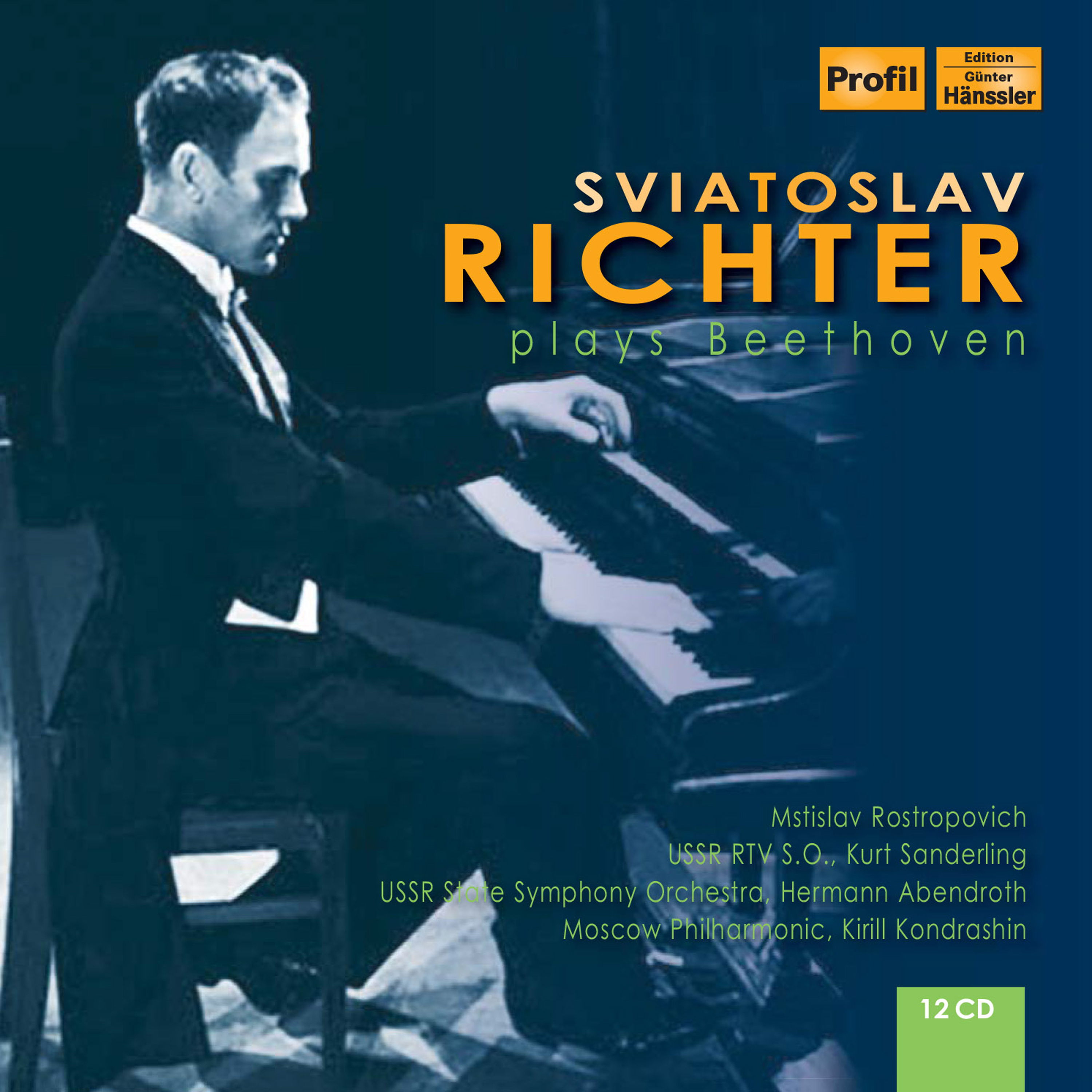 BEETHOVEN, L. van: Piano Sonatas / Variations / Piano Concertos Nos. 1, 3 / Cello Sonatas (Richter, Rostropovich, Abendroth, Kondrashin) (1947-1963)