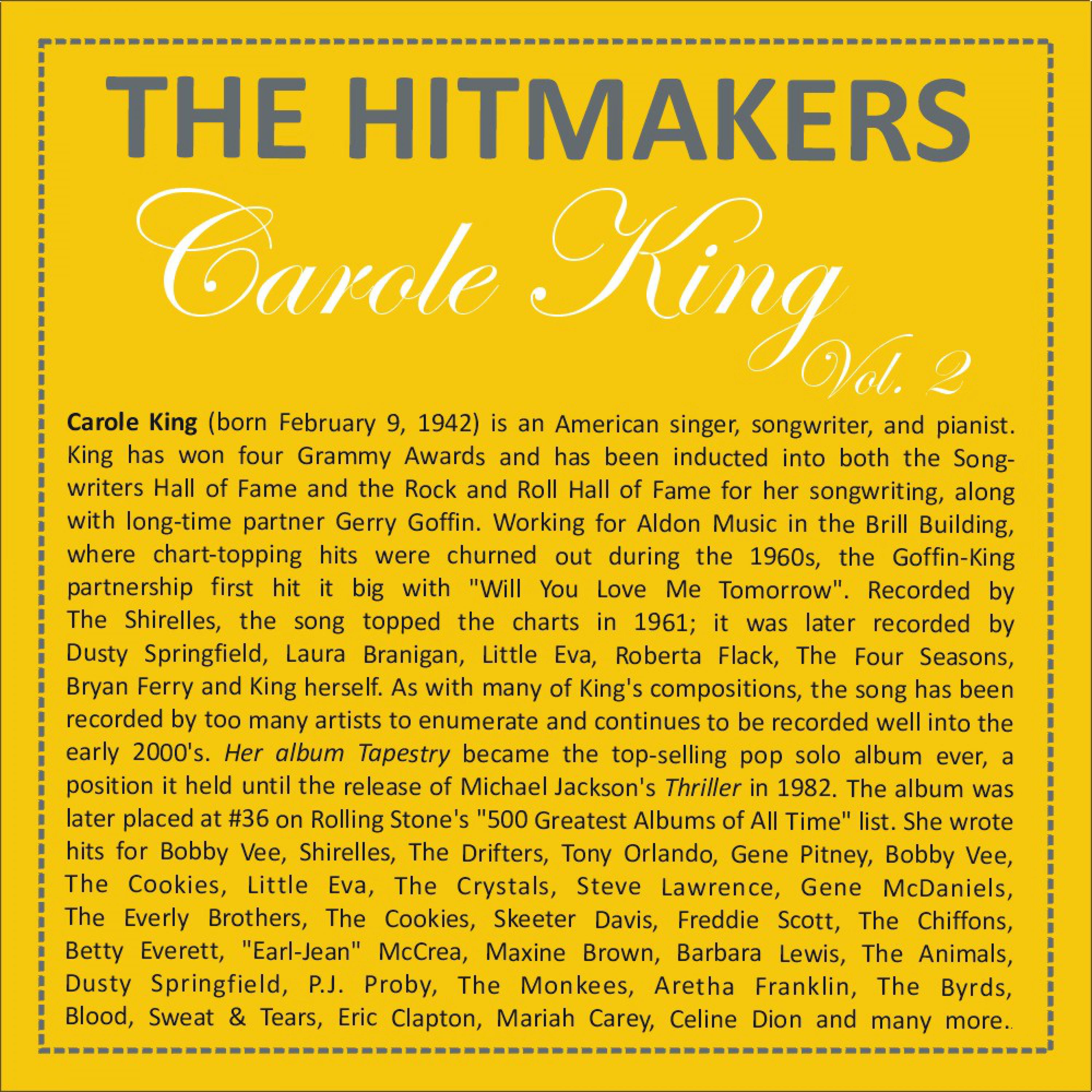 Hits Written by Carole King, Vol. 2