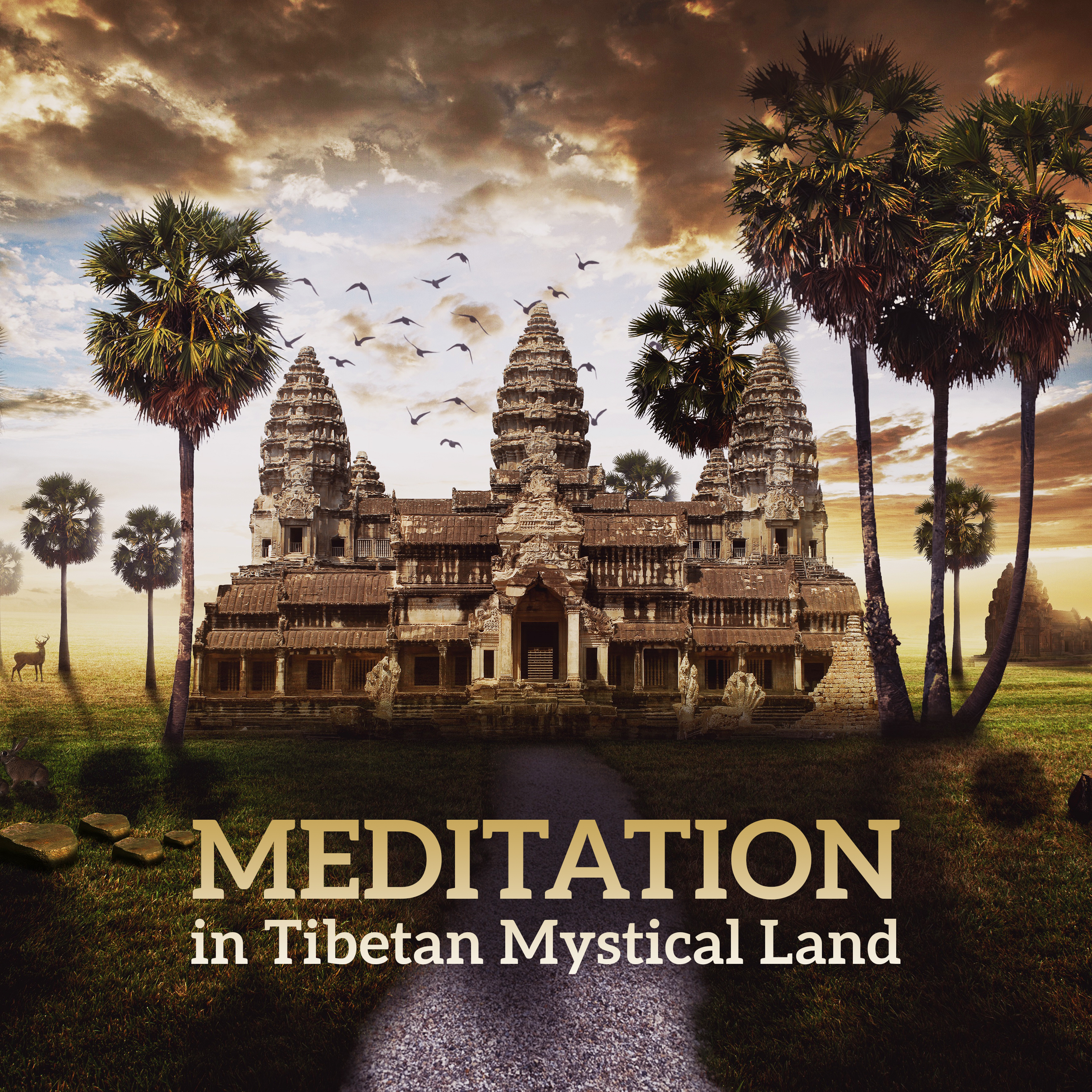 Meditation in Tibetan Mystical Land - Vibes of Balance, Relaxing Aura, Silent Healing, Bowls & Gongs Background