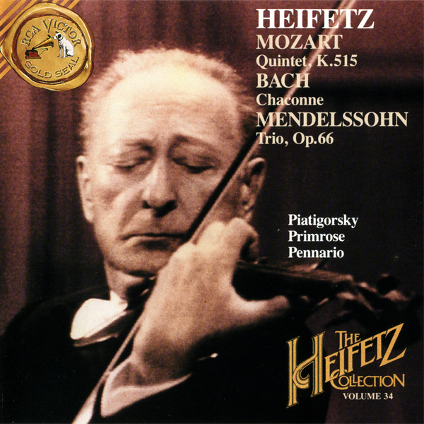 The Heifetz Collection, Volume 34 - Mozart, Bach, Mendelssohn