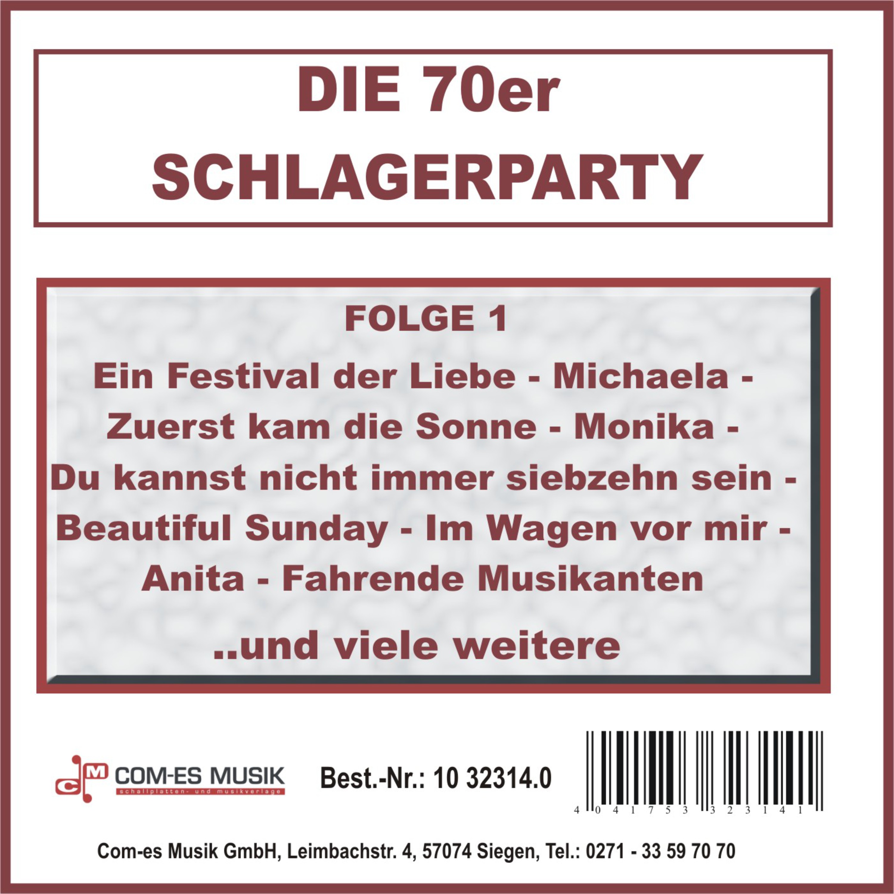 Die 70er Schlagerparty, Folge 1