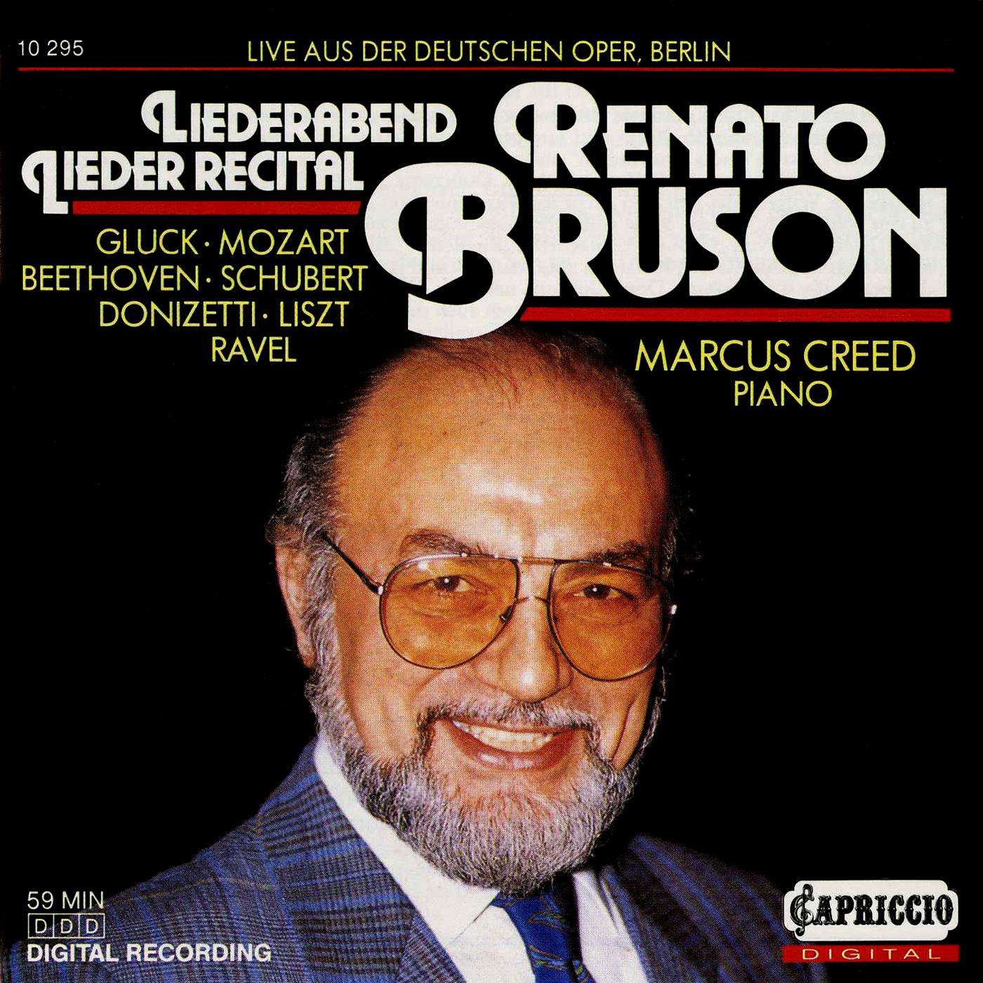 Vocal Recital: Bruson, Renato - BEETHOVEN, L. van / MOZART, W.A. / GLUCK, C.W. / SCARLATTI, A. / SCHUBERT, F. / DONIZETTI, G. (Liederabend)